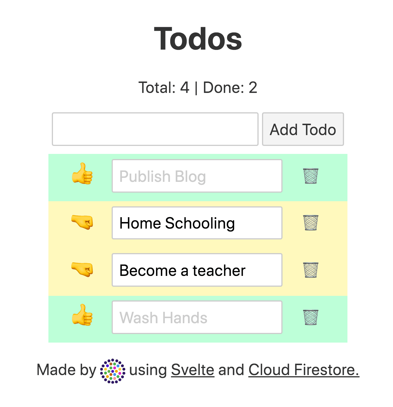 Svelte FireStore Todo App